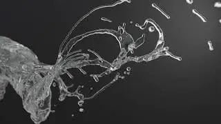 Water Splash with Black Background