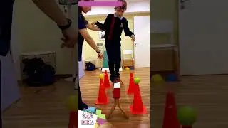 Walking on a narrow base is a dynamic balance exercise