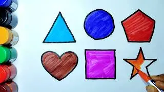 Learn Shapes, Colors for Kids & Toddlers 2d shapes colors for toddlers, triangle circle pentagon