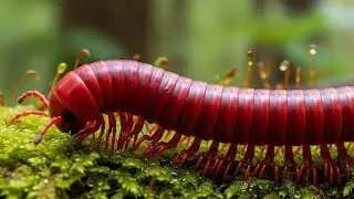 A Thousand Legs on a Leaf: A Millipede's Serene Journey