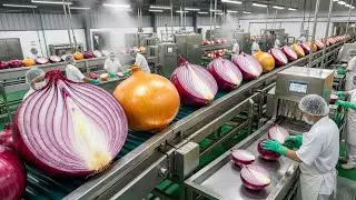 Inside a Modern ONION Processing Factory I From Raw Onions to Dehydrated Onion Powder