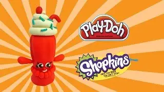 playdoh ultra rare shopkins millie shake - how to make with playdoh