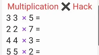 Multiplication Hack | multiplication trick 3 3 &times; 5 =2 2 &times; 7 =4 |step by step for beginners | part 2