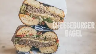 Brunch Boys Eats a Cheeseburger Bagel!