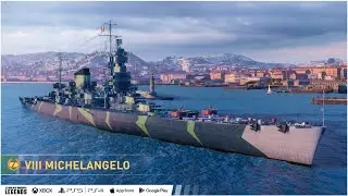 MICHELANGELO ОБЗОР КРЕЙСЕРА ЗА КАМПАНИЮ WOWS LEGENDS PS/XBOX