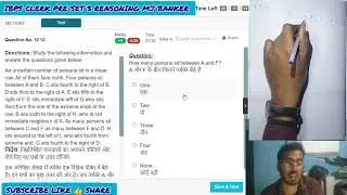IBPS Clerk 2026 reasoning Test 3 | Prelims Level | Test Your Speed & Accuracy in Hindi