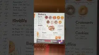 Tim Hortons Bakery Menu in the US 🇺🇸🍩🍪😋🇨🇦