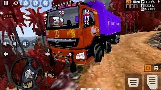 INDIAN BHARAT BENZ TRUCK 🚛 OFF-ROAD OVER LOAD TRANSPORT DRIVING ! TRUCK 🚛 SIMULATOR INDONESIA 2026