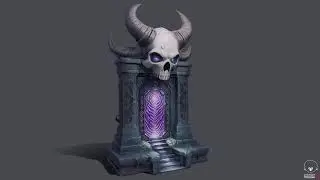 Fantasy Portal Low-poly 3D model