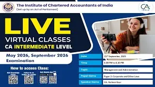 Intermediate Paper 2:COL | Topic: Management and Administration | Session 2 | 15 Sep, 2025