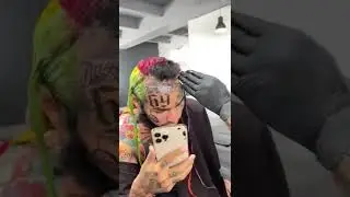 6IX9INE 69 make his Tattoo on his face Video