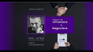 Tehnici de influentare in negociere - Webinar la Fundatia CCU