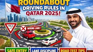 Roundabout Driving Rules in Qatar 2025 | Safe Entry, Lane Discipline & Road Test Tips