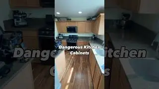 Cabinets and Microwave Ready to Fall