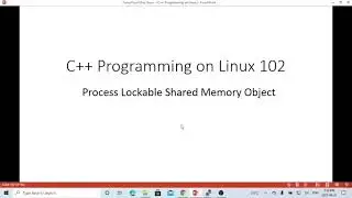 C++ Programming on Linux - Process Lockable Shared Memory Object