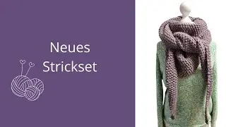 Dreieckstuch mit Perlmuster - Merino Big