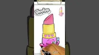Color a Shopkins Character - Lipstick #coloringtime #shortsvideo #color #art #happycoloring