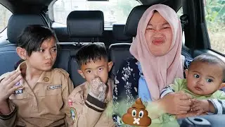 BAU BAYI AZAM EE DIMOBIL 🥵 SAAT JEMPUT SEKOLAH  | Salsa and Family