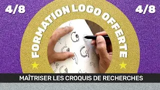 Maîtriser les croquis de recherche logo| Formation offerte: Créer un logotype professionnel | Ép.4/8