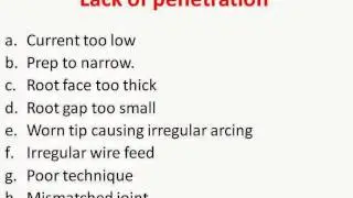 Welding Defects and Causes