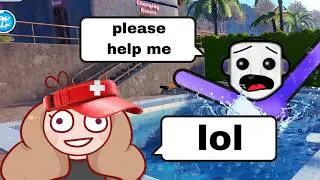 harassing my chat in Waterpark Simulator