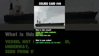 #149 Colreg card. Ship's navigation daytime shapes and action to avoid collision.
