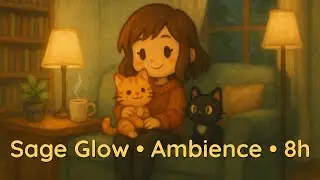 8h Sage Lamp Glow • Cozy Ambiance