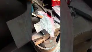 Bone chopping axe trimming process #goodtools #smartwork