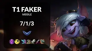 T1 Faker Tristana vs Twisted Fate MIDDLE - KR  Patch 13.15