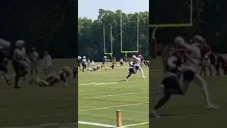 Sam Howell scrambles for the first down at Commanders training camp!