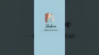 easy makeup artist logo design on canva 💙 #bts #designoncanva #canvadesignchallenge