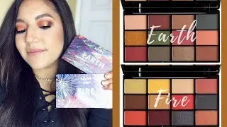 NYX In Your Element Eyeshadow Palettes In-Depth Review & Demo | Fire & Earth
