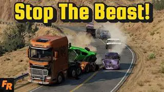 Stop The Beast - More Wheels Is More Good - BeamNG Drive