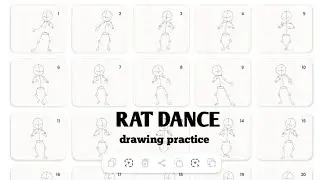 Rat Dance Animation Drawing practice #ratdance #flipaclip