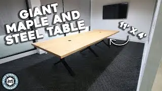 Making a Giant Maple and Steel Conference Table