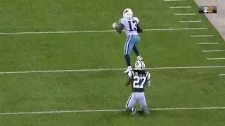 Taywan Taylor climbs ladder over defender, nearly takes it to the house!