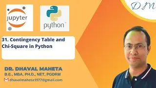 31. Cross Tabulation and Chi-square in Python || Dr. Dhaval Maheta