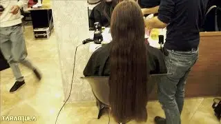 REALLY LONG HAIR CUT OFF! 😳 - LONG TO SHORT HAIRCUT