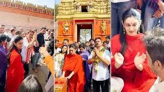 Seetha Payanam Movie Team visits Kondagattu Anjaneya Swamy Temple | Arjun Sarja | Aishwarya Arjun