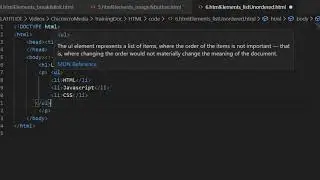 6.  Complete Web Development:  HTML List Unordered