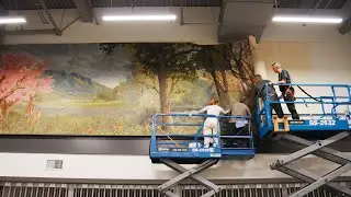 Hanging a 400 Sq Ft Mural 20 Ft High at Provo Airport &ndash; You Won&rsquo;t Believe the Scale!