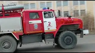 Ural Next Fire Department with siren yelp, air-horn and Ural Fire Department with siren yelp