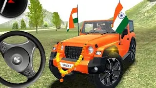 Modified Mahindra Thar Orange Thar 😈||&ndash;new car game (gadi wala game): Android gaming car race 3D 