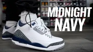 Обзор Air Jordan 3 MIDNIGHT NAVY и на ногах! Качество потрясающее, но не стоит 200 долларов!