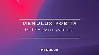 12- MENULUX POS'TA İNDİRİM NASIL YAPILIR?