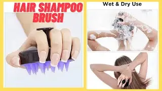 Hair Shampoo Brush, HEETA Scalp Care Hair Brush with Soft Silicone Scalp Massager (Black).