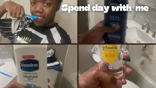 Spend day with me/ brush teeth/ shower/ lotion/ baby oil 