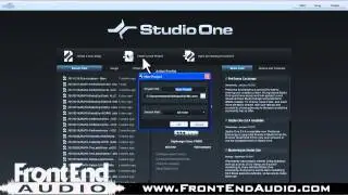 PreSonus Studio One Professional 2.0 Music Production Software (Start Page)