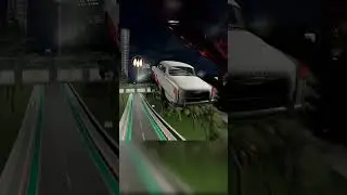 Ring of Fire Night Jump: Thrilling Stunt in BeamNG Drive Car Jump Arena! #carjumparena  #carjump