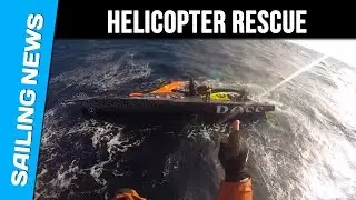 Helicopter rescue for HUGO BOSS-  Alex Thomson and Guillermo Altadill